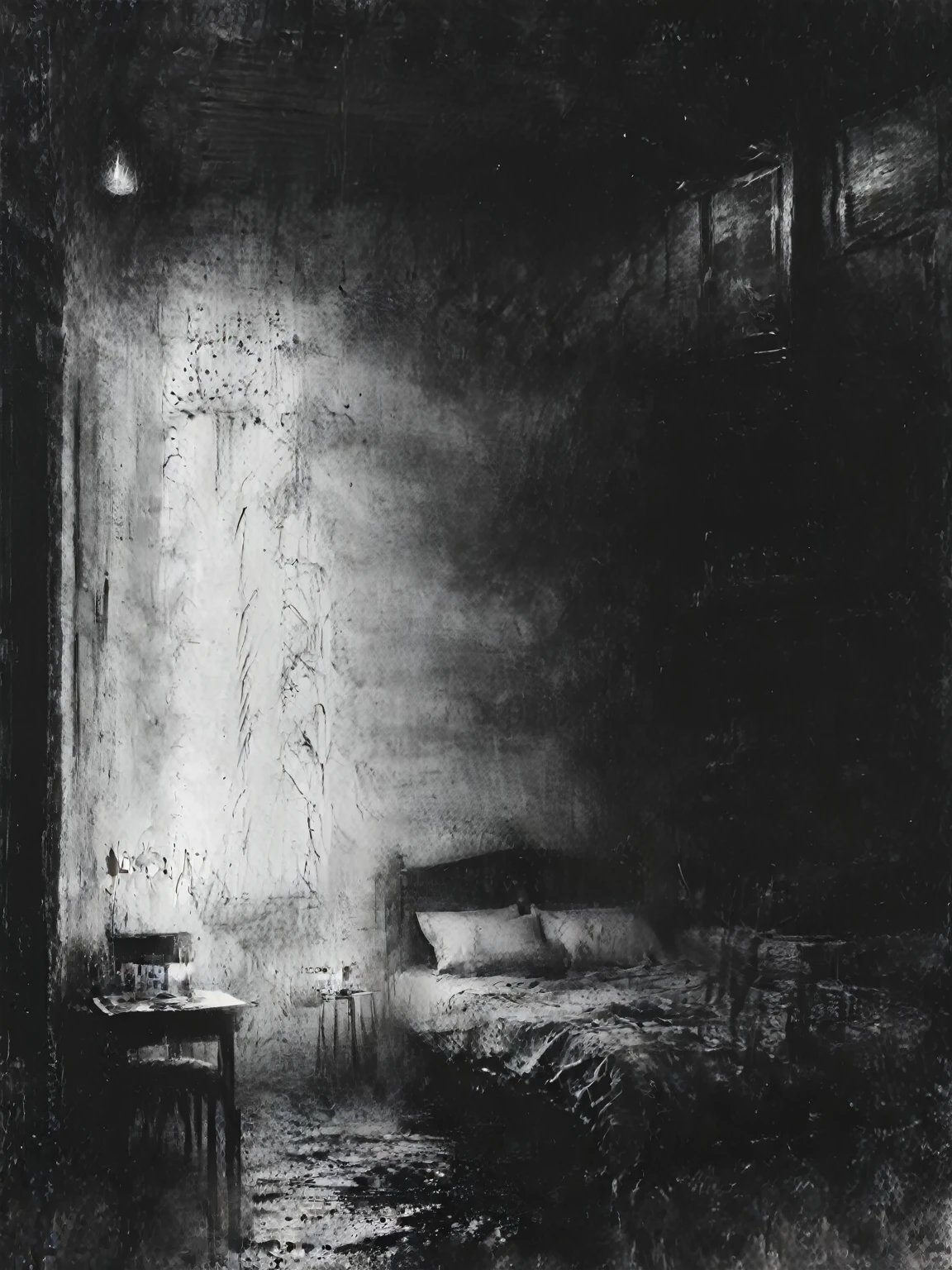 bedroom under the moonlight