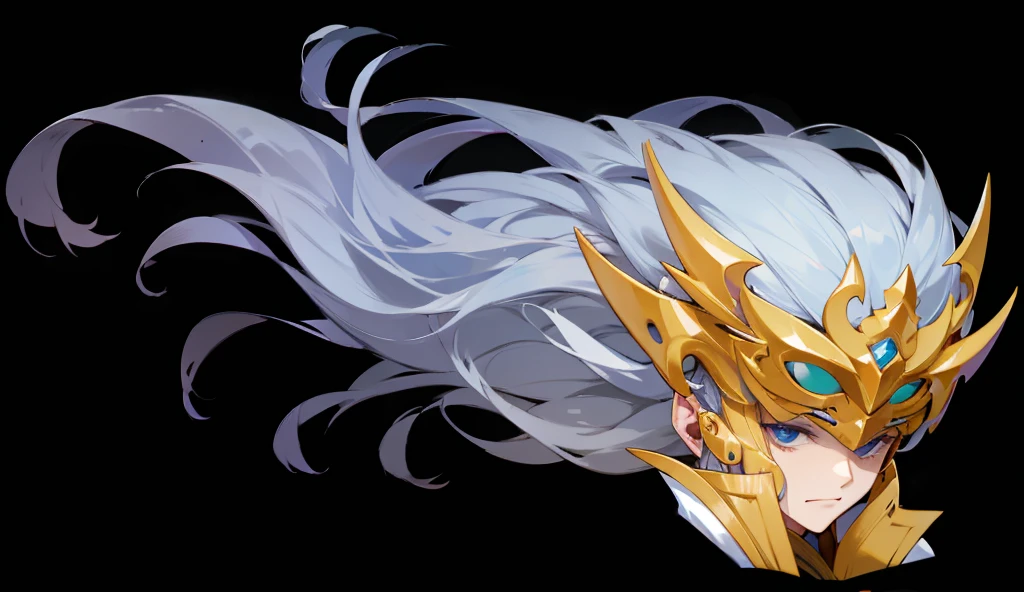 Long white hair、Full details,Fine hair,elegant,Swing with the wind,man