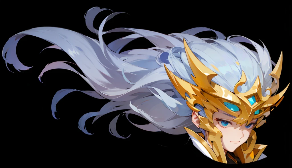 Long white hair、Full details,Fine hair,elegant,Swing with the wind,man