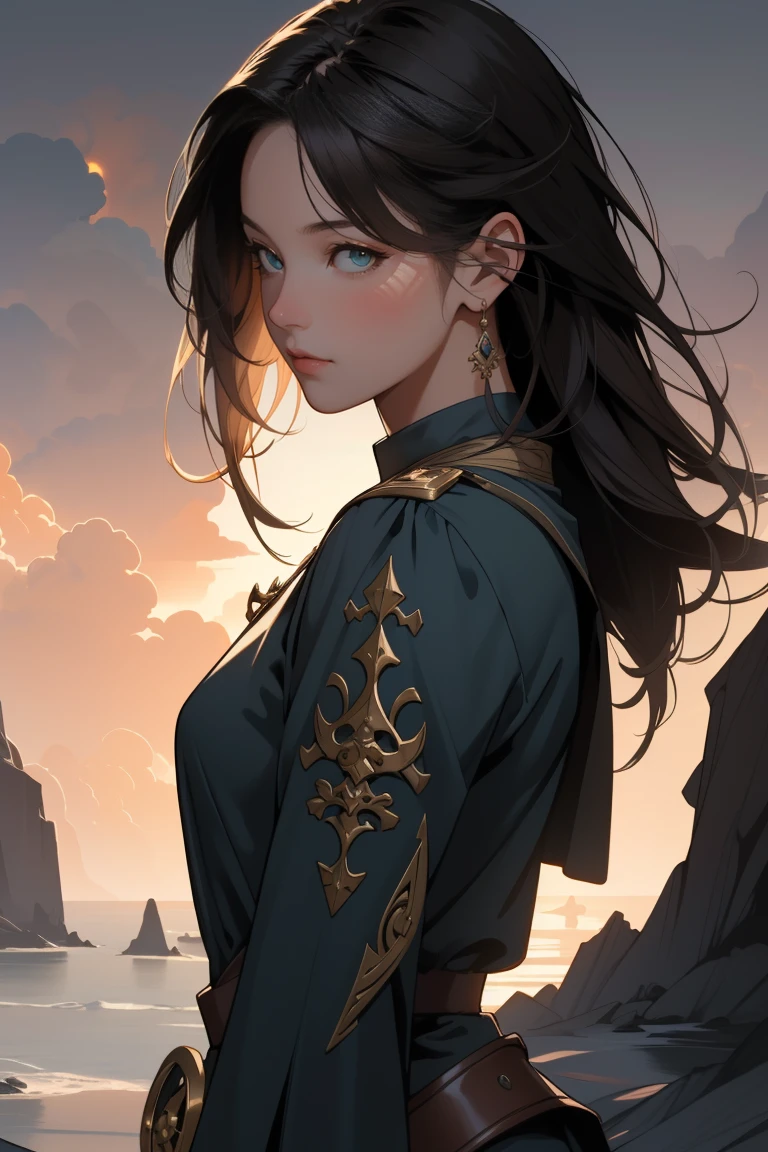 masterpiece, best quality, (extremely detailed CG unity 8k wallpaper), (best quality), (best illustration), (best shadow), absurdres, realistic lighting, (Abyss), beautiful detailed glow, art by PeterMohrBacher, Captain Nemo and the Mysterious Island,