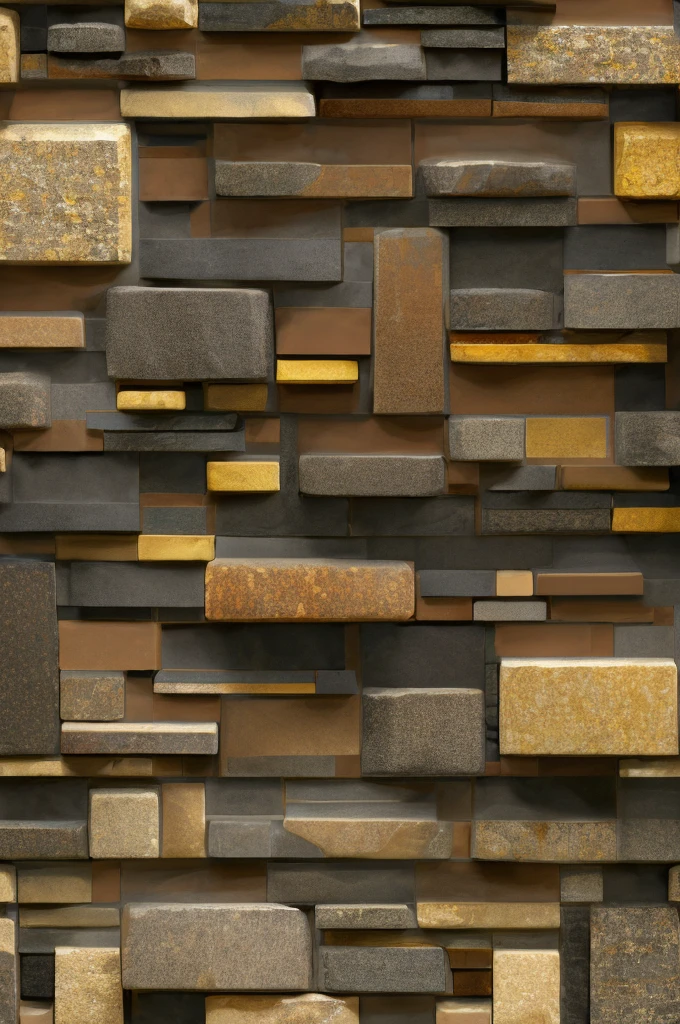 389^(3), a wall made of rectangoular blocks of stone,mixed texture,((polished stone)), realistic,(( dark basaltic stone)),((dark red venatures)),((dark yellow sfumatures)),(( realistic colour)), geometrical design,fractal,photographic,ultra high resolution,hyperdetailed, masterpiece, 3d modelling, digital art.