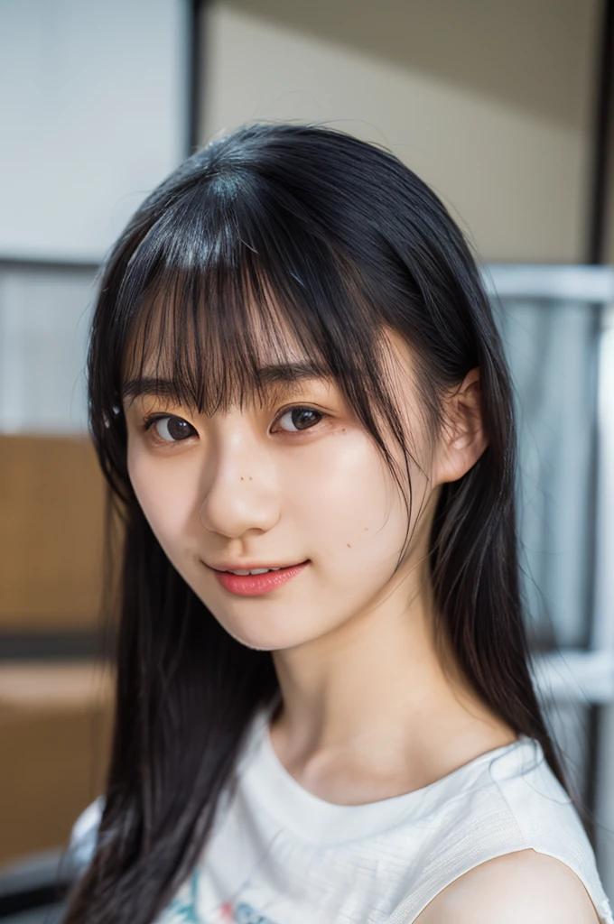 Cute Japanese Women Photos, Little Woman, 20-year-old, Beautiful and perfect face, brown, Beautiful Face, thin: 1.2,Dressed, (photo Realistic:1.4), (hyper Realistic:1.4), (Realistic:1.3),
(Smoother lighting:1.05), (Improving the quality of cinema lighting:0.9), 32k,
1 girl,20-year-oldの女の子, Realistic lighting, Backlight, The light shines on your face, Ray Tracing, (Bright light:1.2), (Improvement of quality:1.4),
(Highest quality Realistic textured skin:1.4), fine grain, Detailed face,
(tired, Sleepy and happy), (smile:0), Face close-up, T-Shirts,
(Accentuates body lines:1.1), (Enhances the beauty of skin texture:1.1)