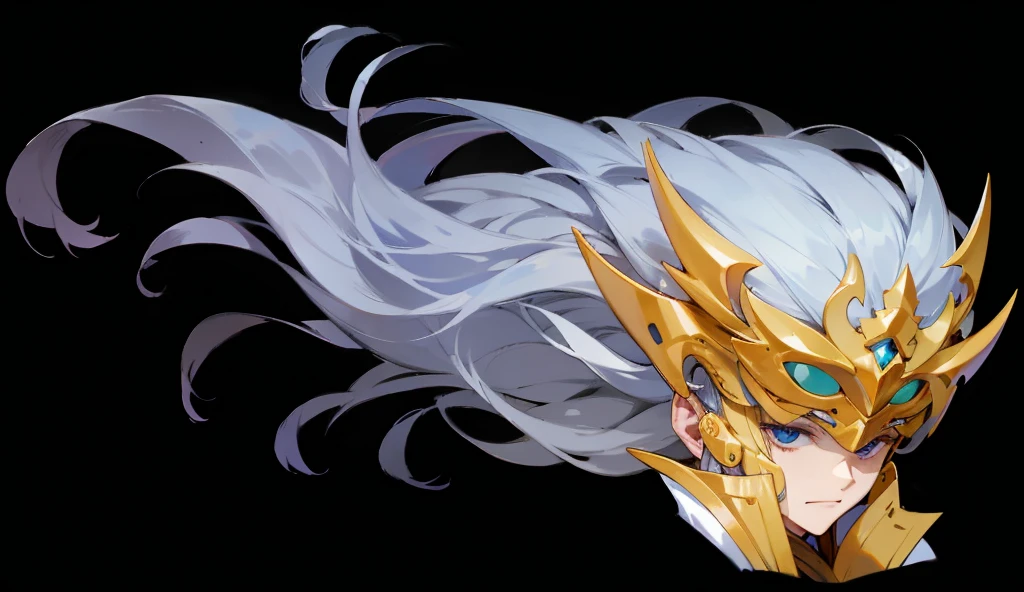 Long white hair、Full details，Fine hair，elegant，Swing with the wind，man