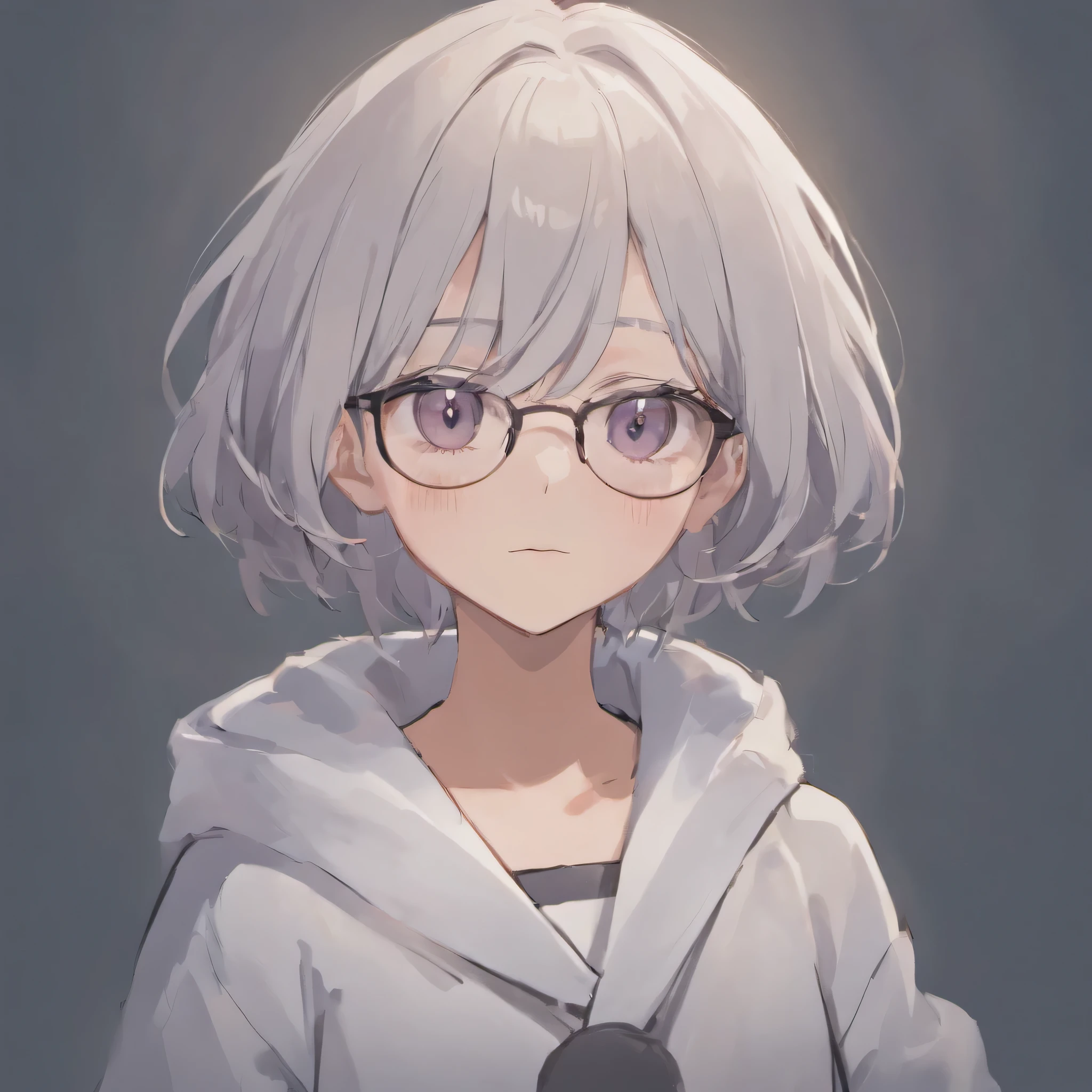 mothers，detailed short hair，Glasses in hand，Face full of wrinkles，with gray hair，cartoon style, (((from front view))),, highy detailed, White coat，3D style