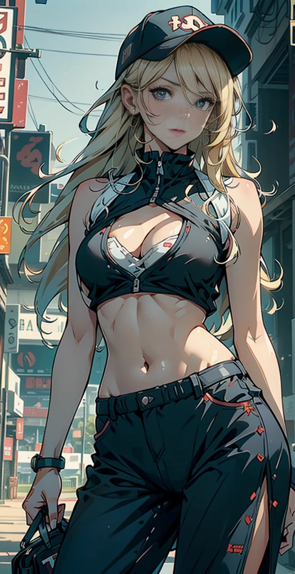 1female,21 years old,Milf,medium breast, thin waist, Slender legs,Pornographic exposure, solo,(Background with:baseball field) She has long blonde hair,((blonde hair)), seen from the front, hair straight, mostly cloudy sky,(((tmasterpiece),(Very detailed CG unity 8K wallpaper),best qualtiy,cinmatic lighting,detailed back ground,beatiful detailed eyes,Bright pupils,(Very fine and beautiful),(Beautiful and detailed eye description),ultra - detailed,tmasterpiece,)),facing at camera,A high resolution,ultra - detailed),revealing breasts,Bare genitals, Bulge,legs are open,Raised sexy,Camel toes,Flushed complexion,Open-mouthed,frontage,baseball player,(Wearing:baseball tank top,nakeness,baseball skirt,baseball cap, ), (((underboobs)))