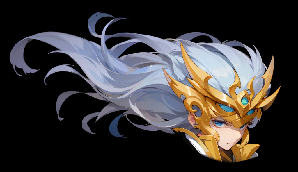 Long white hair、Full details,Fine hair,elegant,Swing with the wind,man