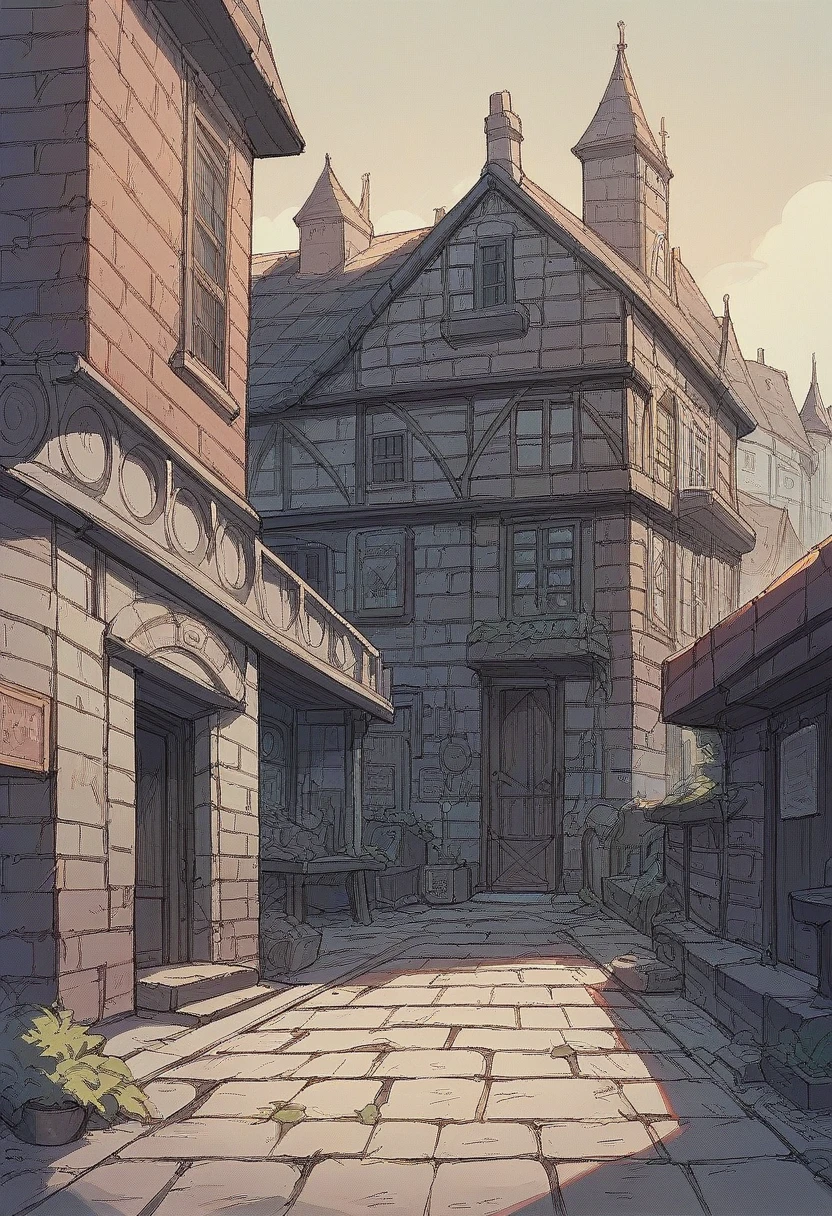 Gothic style town, background, bricks environmental design, stone bricks, black stone,