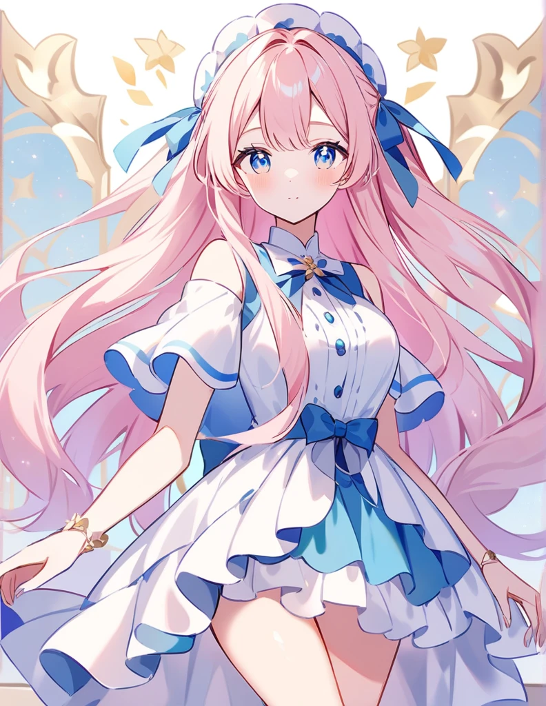 Make it look like a modern anime style、Please make it so that the background is beautiful and the main focus.