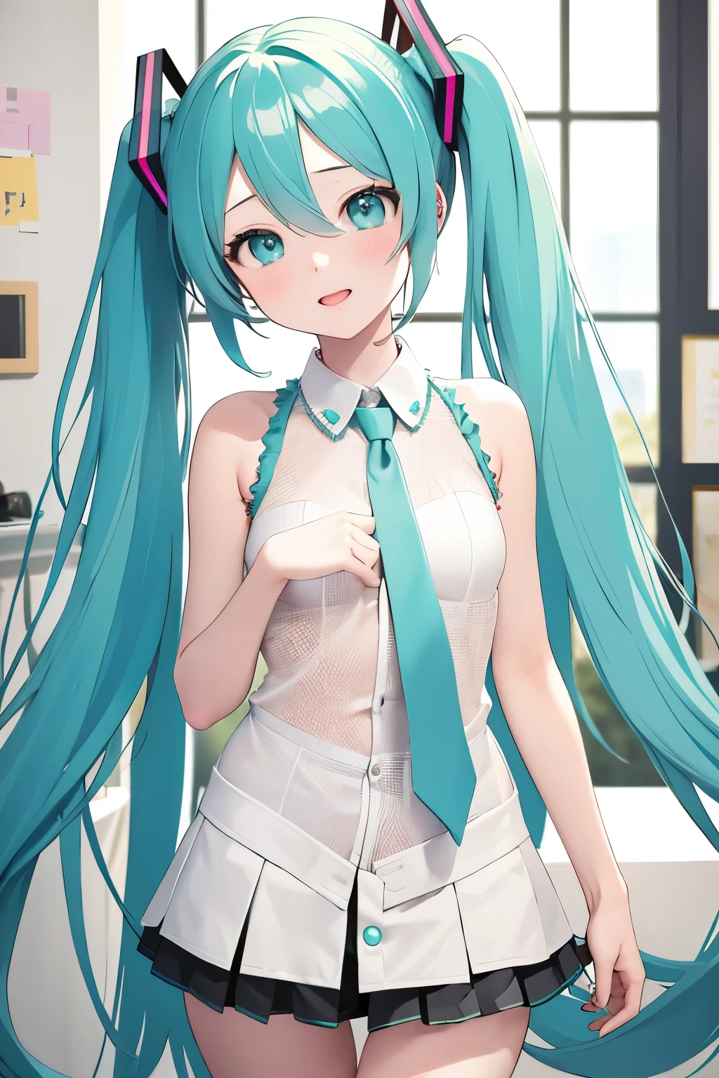 masterpiece, best quality, 1girl, hatsune miku