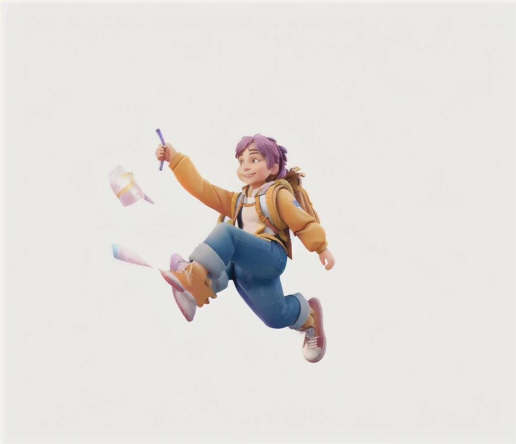 Close-up of a person carrying a backpack, 3D Characters, high detail iconic character, official art works, Colored zbrush rendering, 3D Model, posture, official render