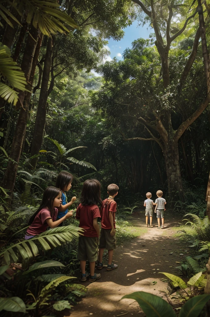 One day, Leo found an ancient map hidden in an old tree. The map hinted at a legendary treasure deep in the heart of the jungle. Excited by the discovery, Leo gathered the other kids and showed them the map. They decided to embark on an adventure to find the treasure together.