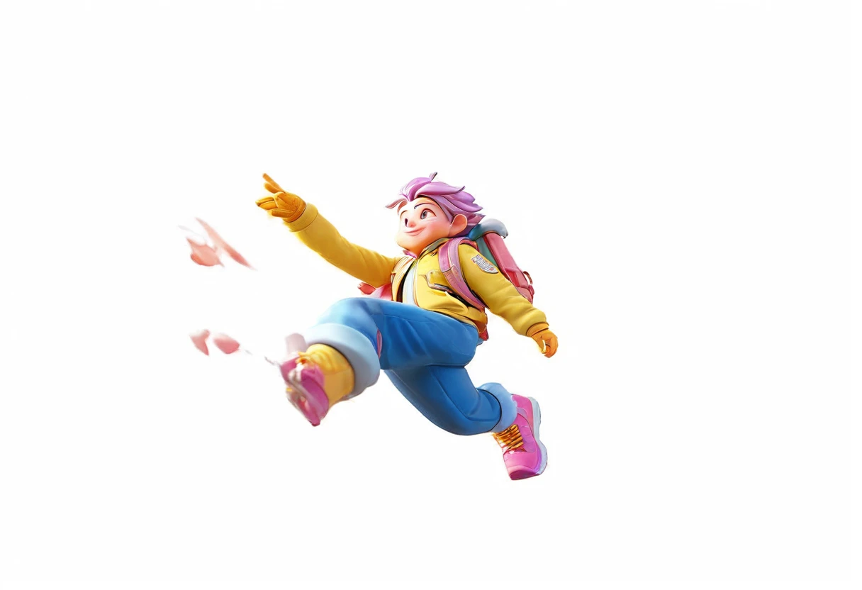 Close-up of a person carrying a backpack, 3D Characters, high detail iconic character, official art works, Colored zbrush rendering, 3D Model, posture, official render