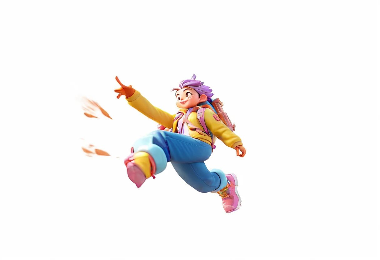 Close-up of a person carrying a backpack, 3D Characters, high detail iconic character, official art works, Colored zbrush rendering, 3D Model, posture, official render
