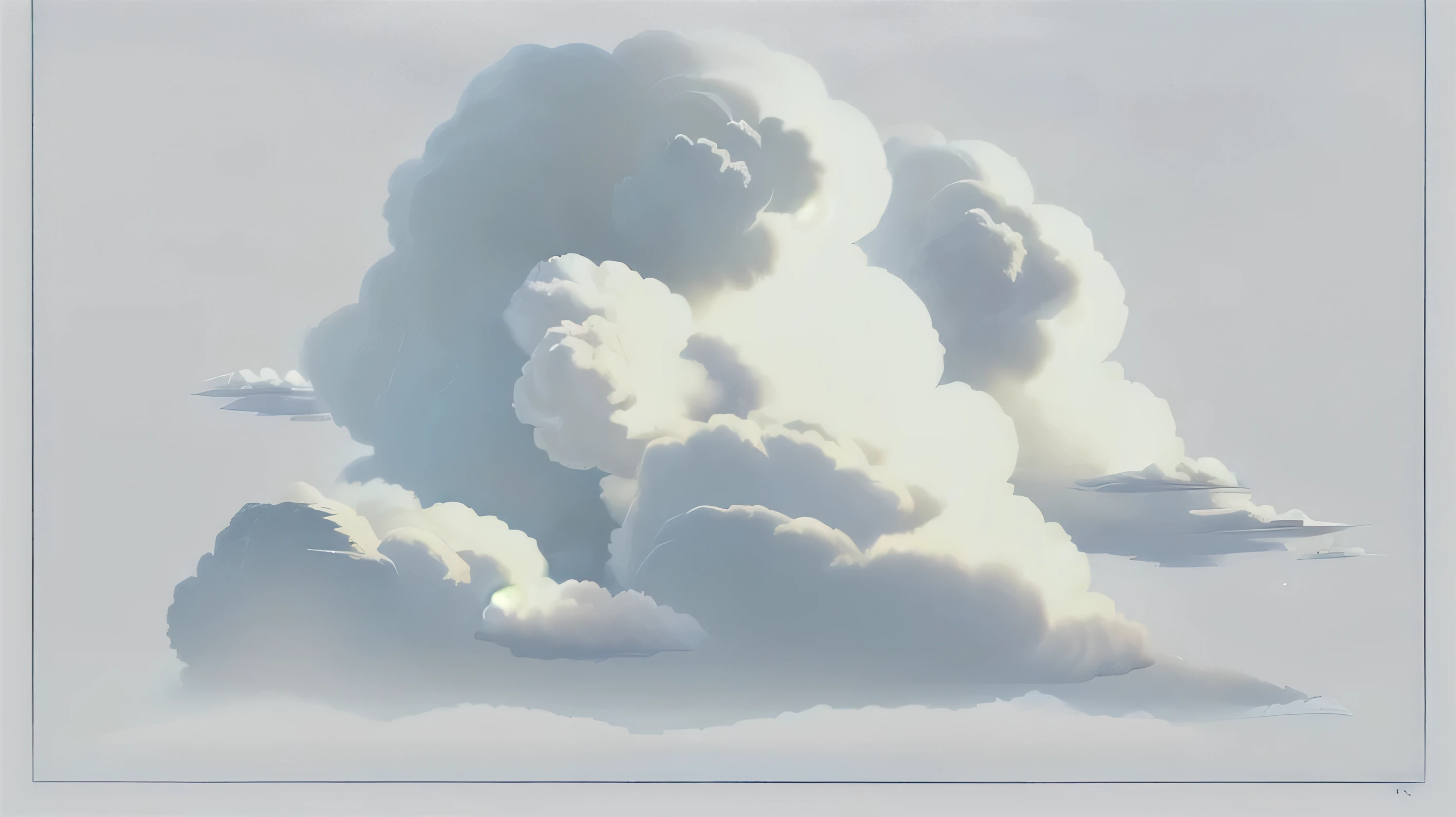 There is a picture of clouds in the sky, Fat Cloud, Big Cloud, Giant Cloud, Rolling dark clouds, Thick clouds, In the style of photogrammetric clouds, 体cumulus, Big Cloud, partly cloudy, Detailed clouds, 体cumulus, Gao Yun, Large white clouds, realistic cloud, Ultra-detailed storm clouds, cumulus