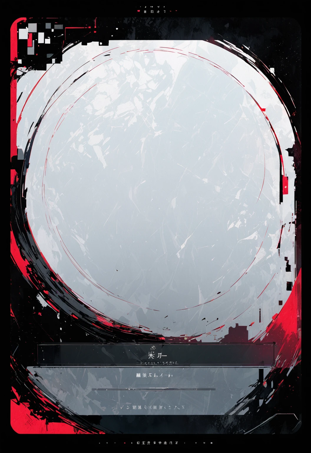 A modern minimalist style blank character profile，Leave a square blank space in the middle。Applicable to card UI。