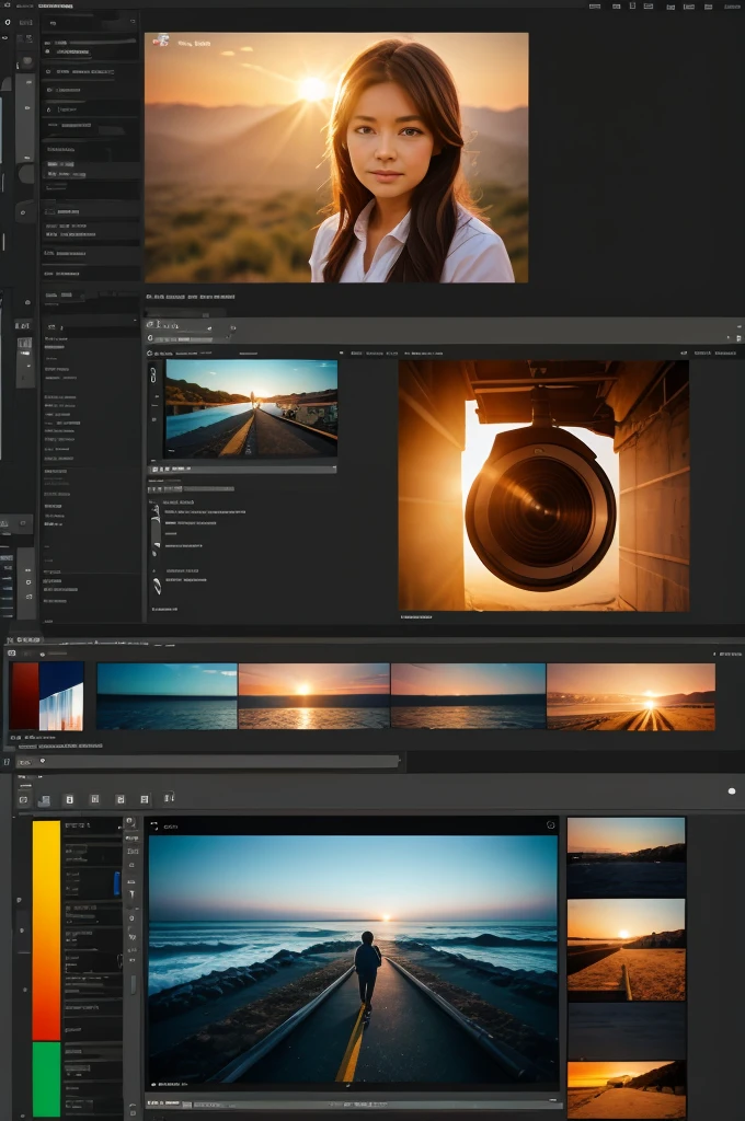 Make an image of an video editor