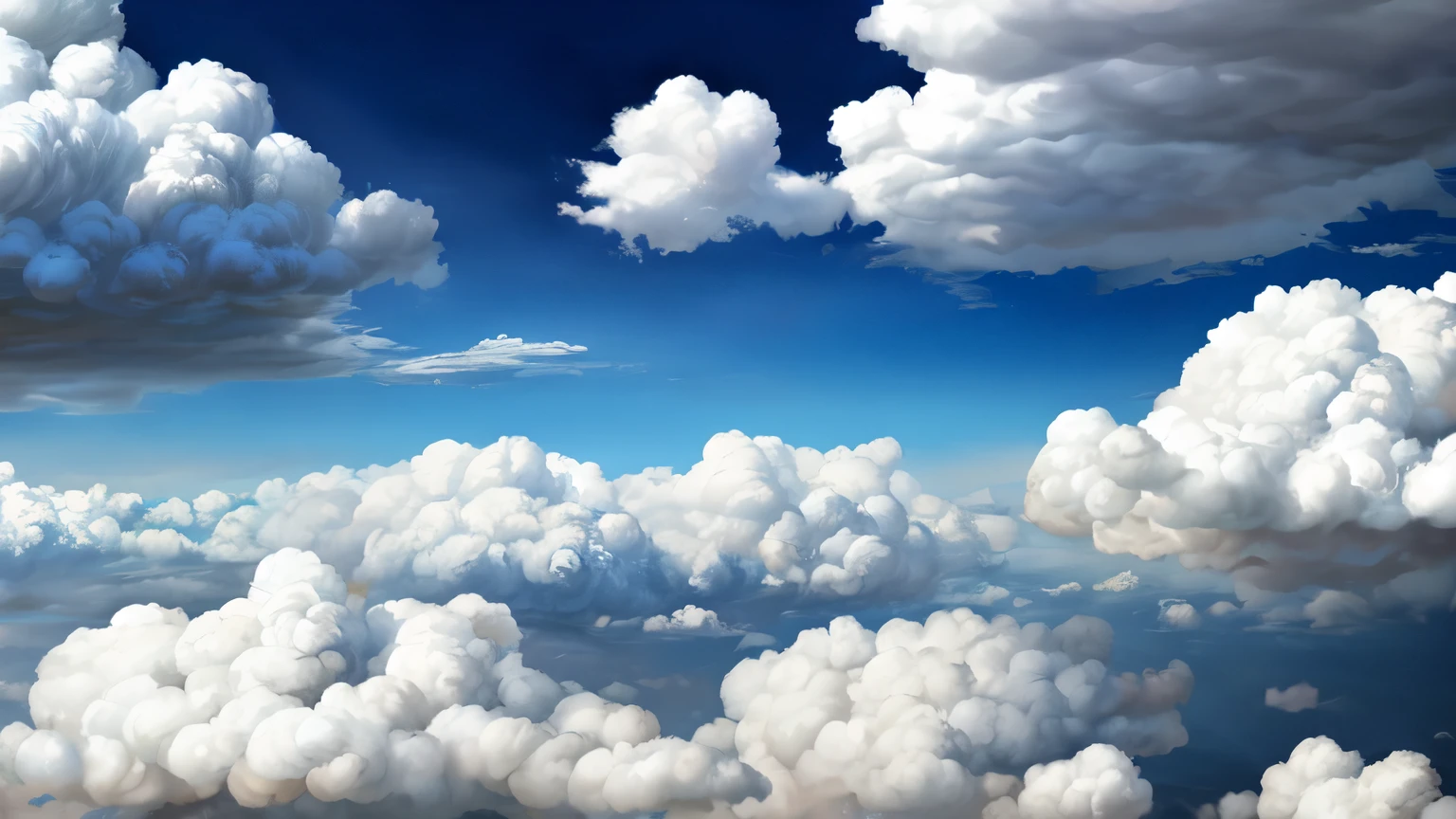 There is a picture of clouds in the sky, Fat Cloud, Big Cloud, Giant Cloud, Rolling dark clouds, Thick clouds, In the style of photogrammetric clouds, 体cumulus, Big Cloud, partly cloudy, Detailed clouds, 体cumulus, Gao Yun, Large white clouds, realistic cloud, Ultra-detailed storm clouds, cumulus