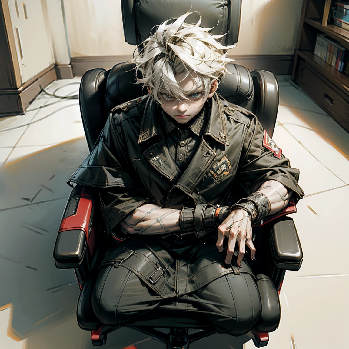 Sterioplays boy gamer sitting in gaming chairs , 4k ,hdr