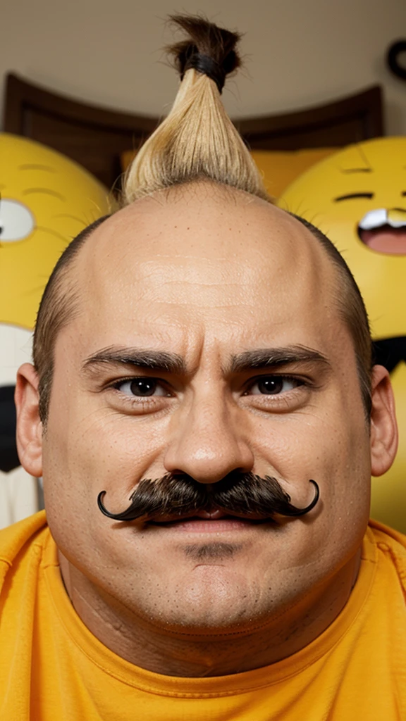 Mustachioed butt-head from the cartoon "Beavis and Butt-head"