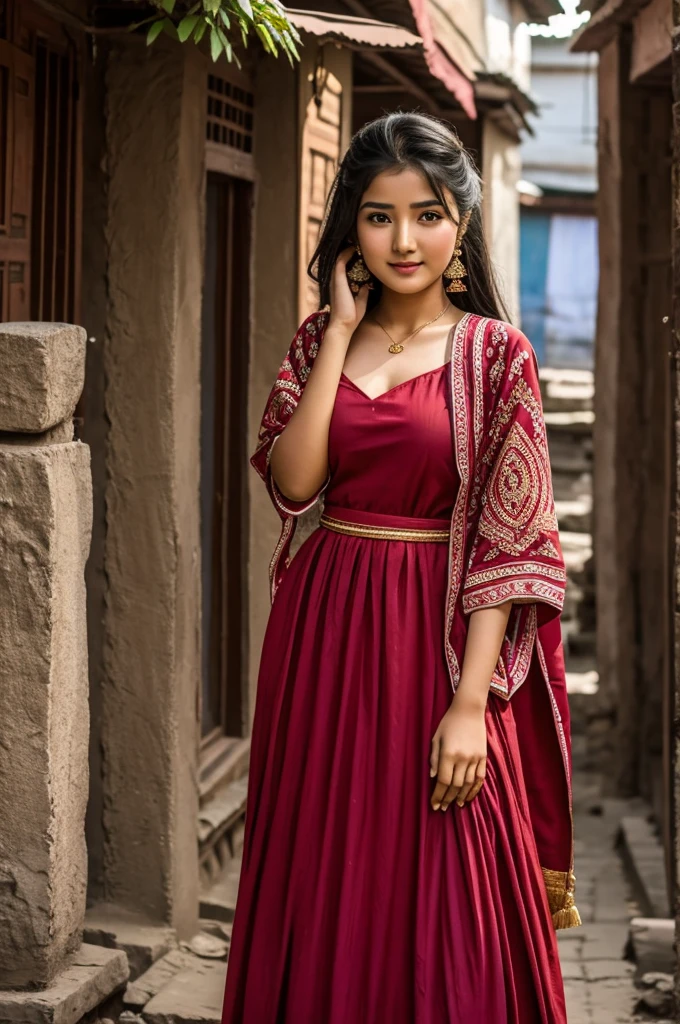19 year nepali girl full dress-up