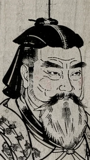 Monochrome、Ink Painting、Oriental、Men in ancient Chinese costumes、(ancient chinese hairstyle male)、As seen in the Romance of the Three Kingdoms々military commander、Highest quality、masterpiece、Ultra-high resolution、(Realistic:1.4)、Game Poster、Crisp and beautiful image quality、beard、Embroidered cloth wrapped around a topknot、whole body ,(Skin of color, ),(beard):1.2), (Very detailed, bloom:1.5), (Highest quality, Concept Art, 4K), (analog:1.2), (high sharpness), (Detailed pupil:1.1), Detailed face and eyes, masterpiece, Highest quality, (Very detailed photos:1.1), 8k, (Dynamic Short Hair), (PurerosFace_v1:0.2), [:(Detailed face:1.2):0.2], sharp, Shadow, 