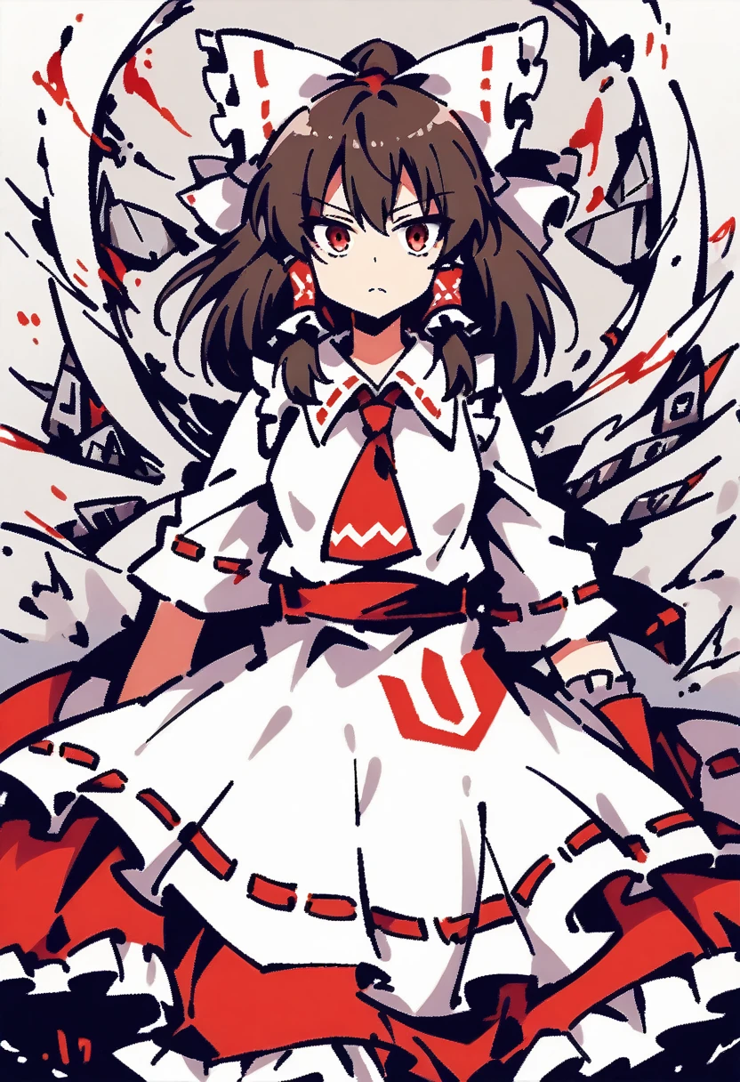 score_9,score_8_up, score_7_up,source_anime.from front,front view,contrapost.1girl, hakurei reimu, touhou,mediumshot,