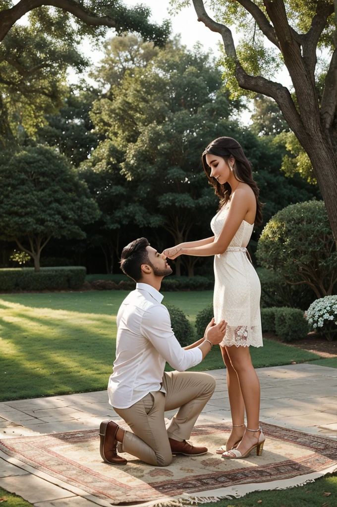 Marriage proposal with the color yellow