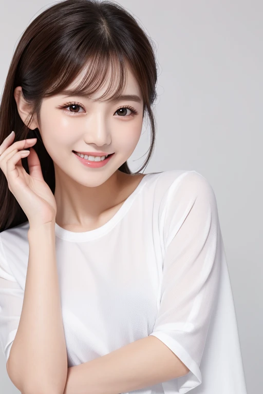 South Korea Beauty clothes smile White background