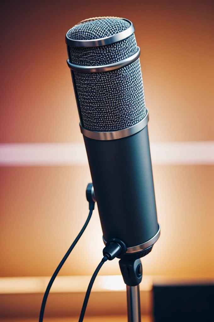 a microphone ,Musical Notes and Sound Waves