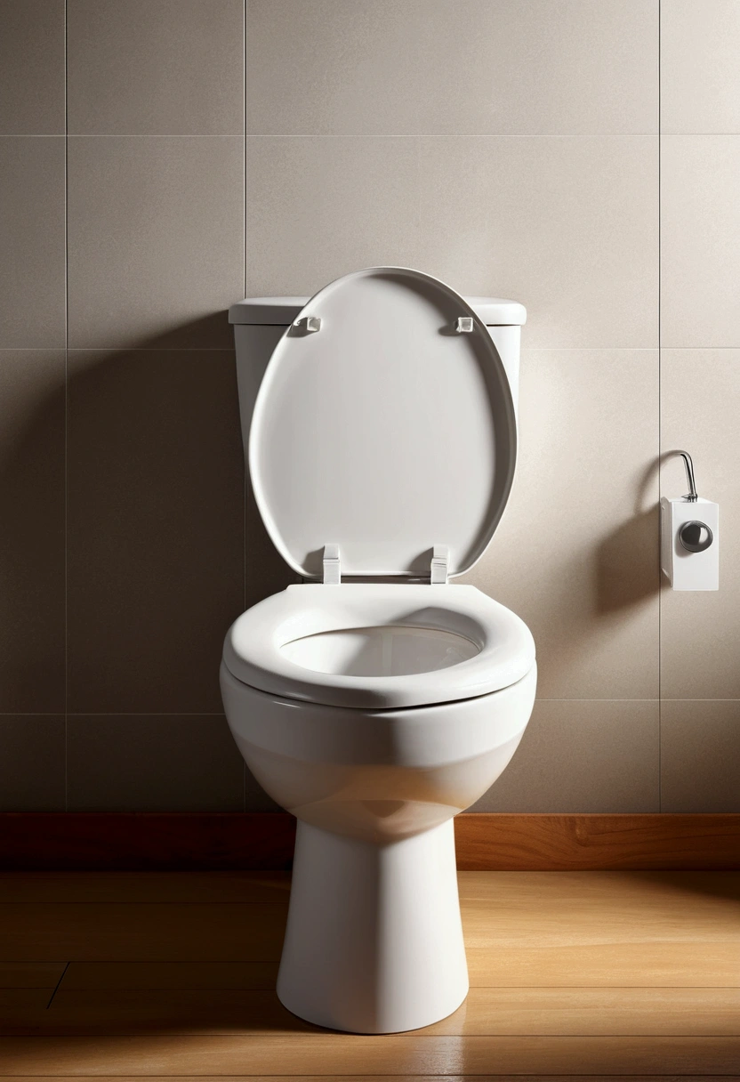 Clean Western-style toilets Toilet seat only Light background