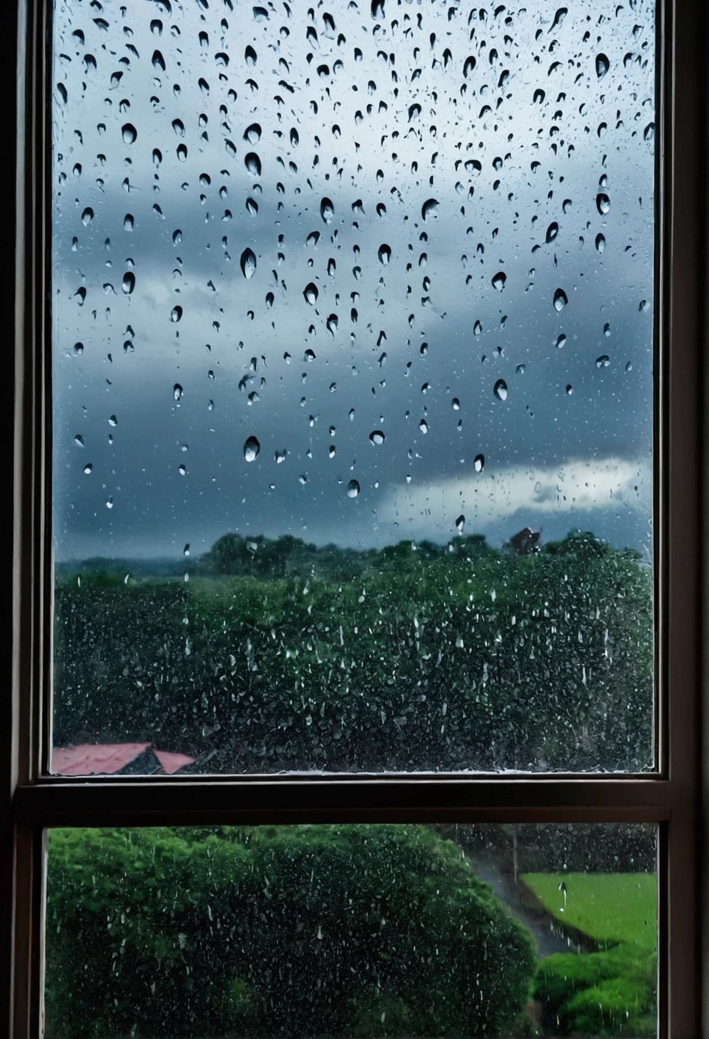 An Open the window that'It's raining outside, storm
prompt: Open the window,that'It's raining outside,storm,heavy rain,thunderstorm,The wind is blowing,Strong winds,Soaking wet,Indoor View,Window frame,heavy raindrops,stormy atmosphere,Water droplets on the window glass,Dark Clouds,cloudy,stormy sky,Atmospheric,Damp atmosphere,Fresh breeze,Ominous premonition,Drizzle,Falling Water,Lightning shines,Rumbling thunder,Concentrated heavy rain,Pouring rain,Water droplets fall,Thick curtain of rain,Shadows cast by raindrops,Mysterious atmosphere,Wet road surface,Reflection on the glass,Blurred outdoor scene,Emotional impact,gentle sound of rain,Freshness in the air,bad weather,Create a cozy atmosphere.