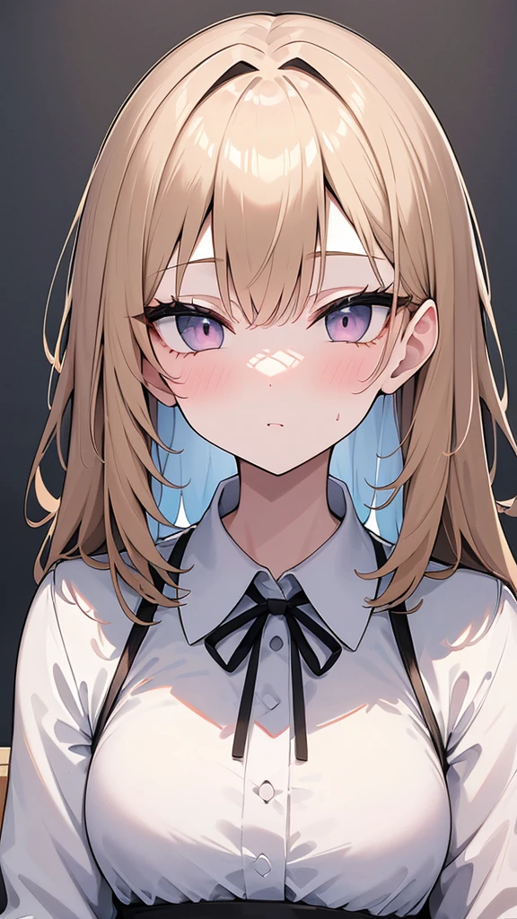 masterpiece, High resolution, perfect face, Korean beautiful junior high school, 30 years old, beautiful face, white background, uniform, skirt, embarrassed look, look at the camera, (top quality eyes), detailed texture, look at me, Married woman, cool women, ((high resolution eyes)), hentai
