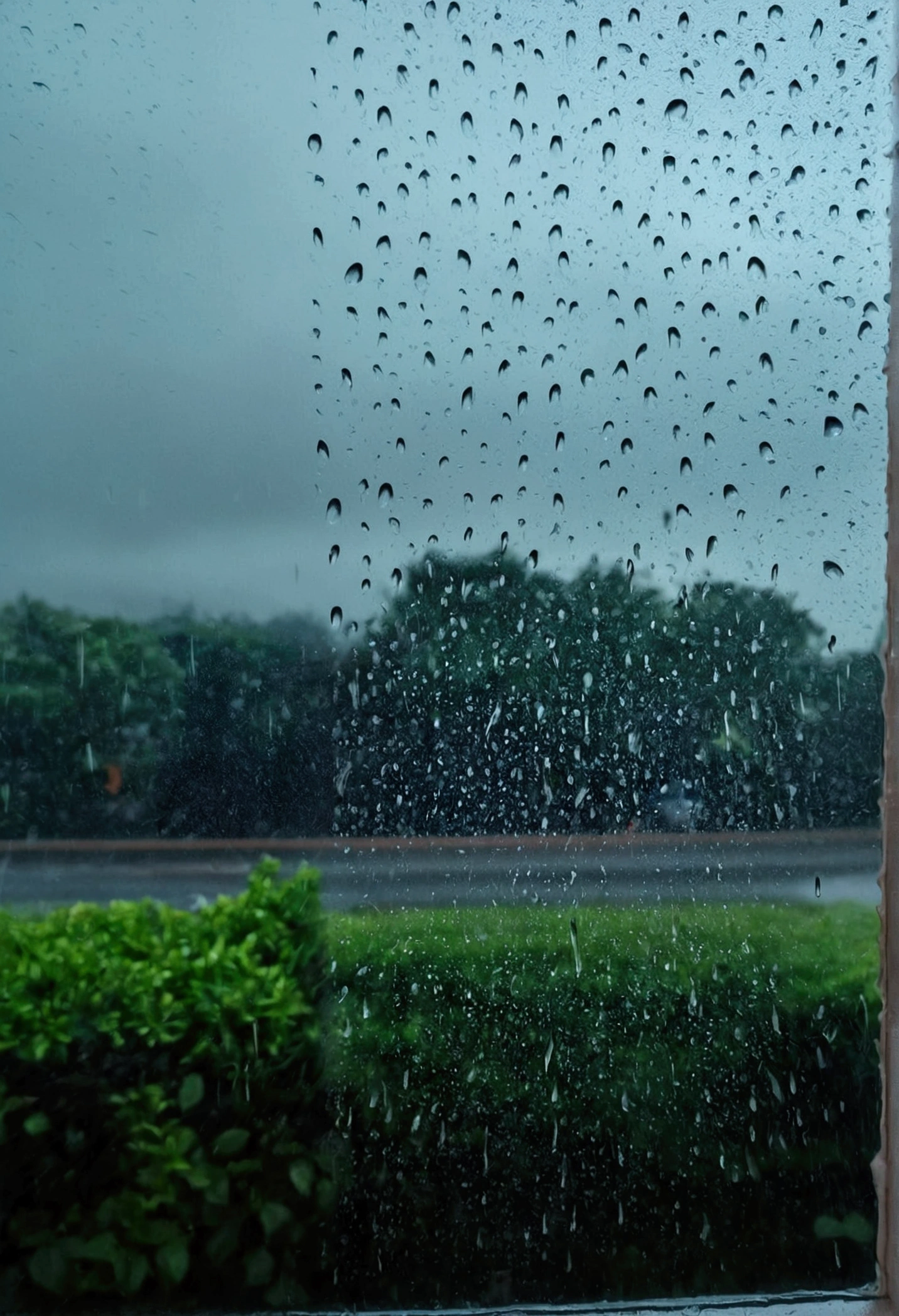 Window Frame Raining An Open the window that'It's raining outside, storm prompt - SeaArt AI