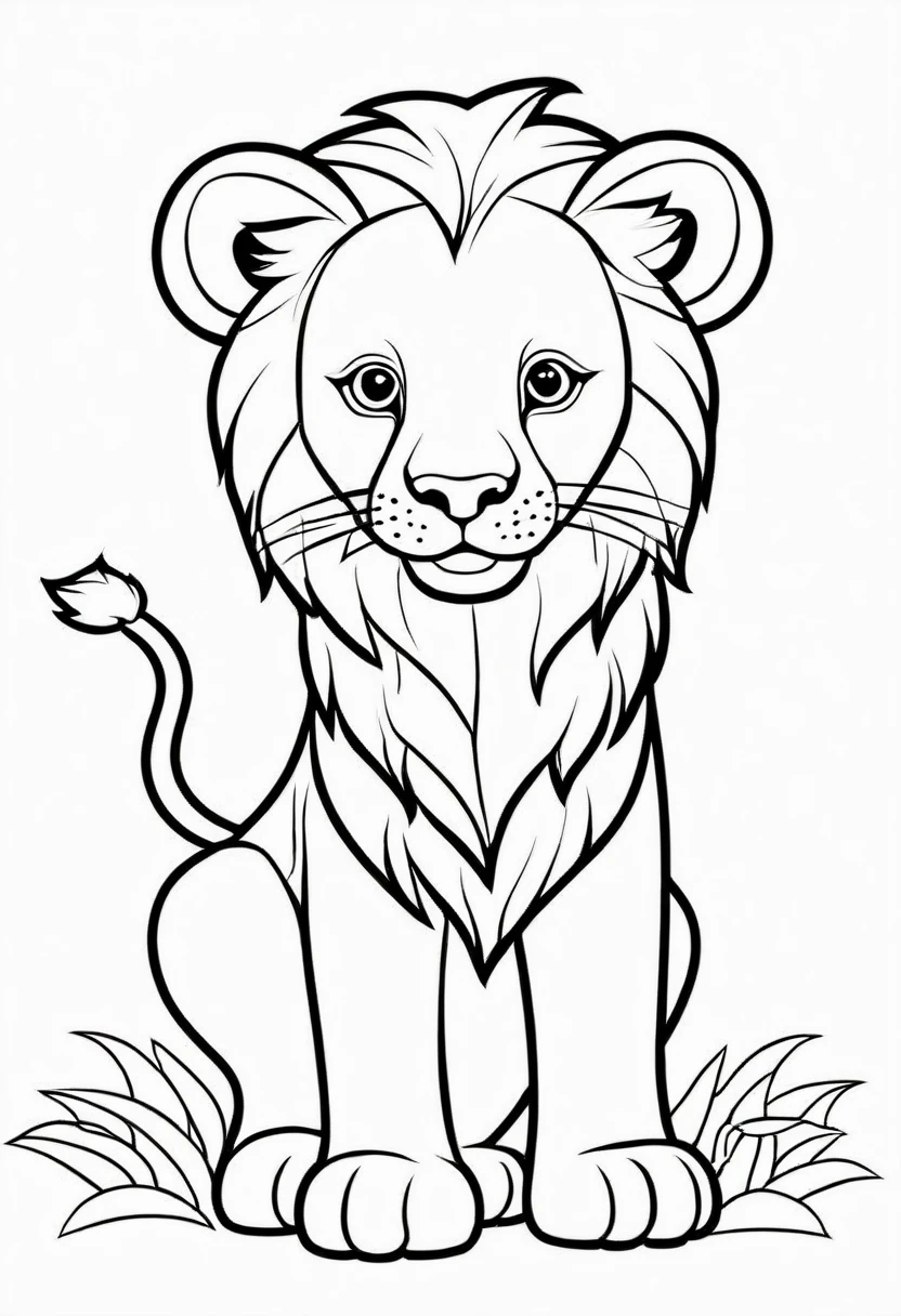 coloring page for , lion