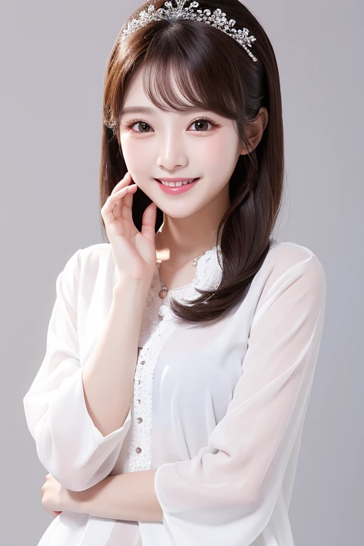 South Korea　Beauty　clothes　smile　White background