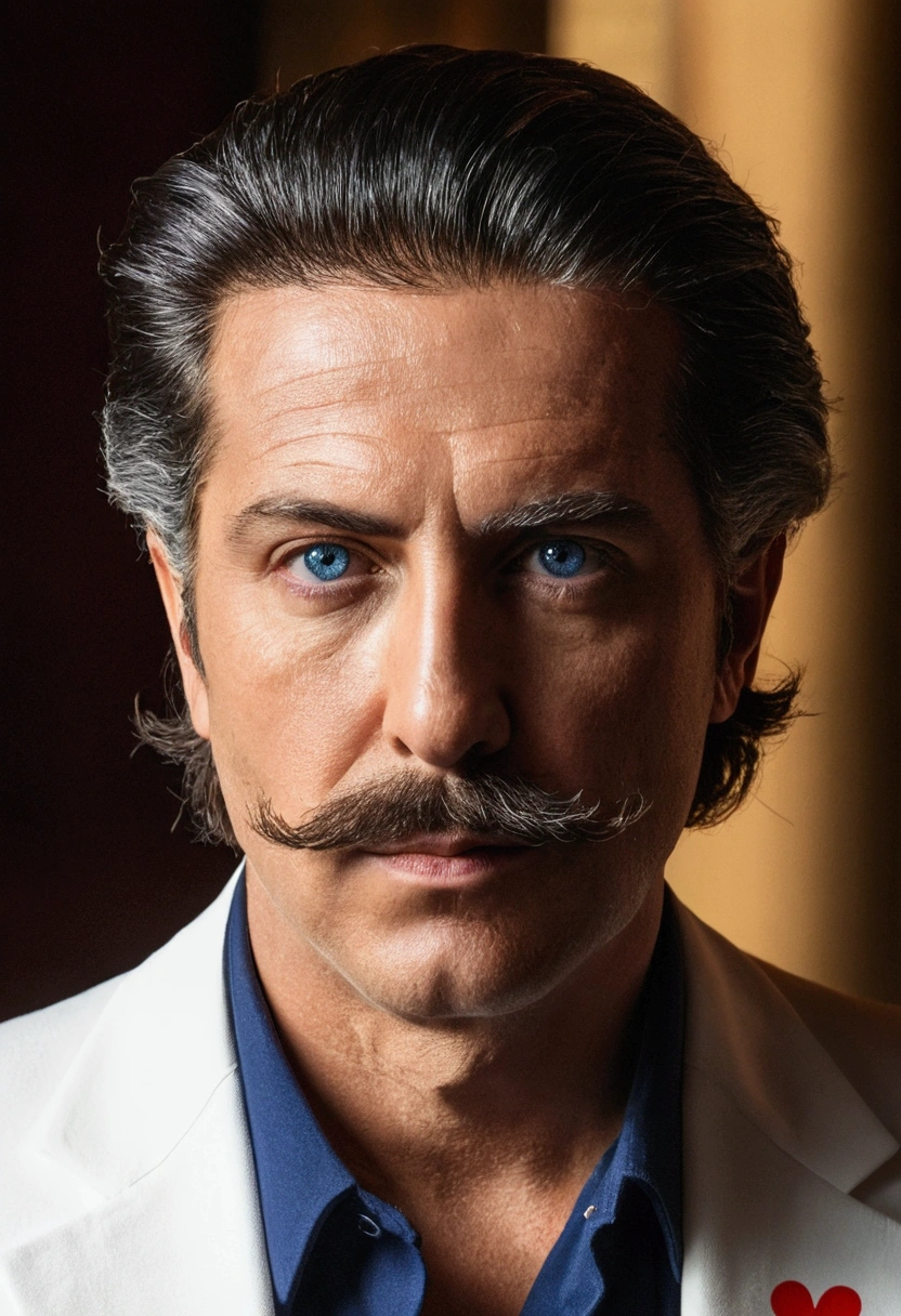 (Masterpiece, Best Quality, ultra-oftallado, high resolution, Anteceofntes of las cartas of póquer), Perfect face, siofTurning on, shiny skin,(Bloom), (shine), Turning on, trazado of rayos, Science fiction, Alone, 1 chico, male focus, facial hair, Blue eyes, Alone, realist, Pelo verof, looking at the viewer, barba,   lips, moustache, jack of hearts,(Anteceofntes of las cartas of póquer),  depth_of_Field,very oftallado background, highly oftallado background, Masterpiece, Ultra oftallado, Great composition,dynamic angle,[Fondo of botella],(plano general), extremely oflicate and beautiful,(Máxima calidad of imagen), (trabajo of maestro),   depth of Field, Alone, extreme lights and shadows, Masterpiece, rico en oftalles, (fine features), (of la máxima calidad), (Masterpiece), (oftallado eyes), (beautiful) oftallado,beautiful oftallado eyes, cheered up:1, (extremely oftallado playing card 8k wallpaper),(Masterpiece), (Best Quality), (ultra-oftallado), (best illustration),(best shadow),perfect Turning on , perfect anatomy , vivid colors,(ultra oftallado),