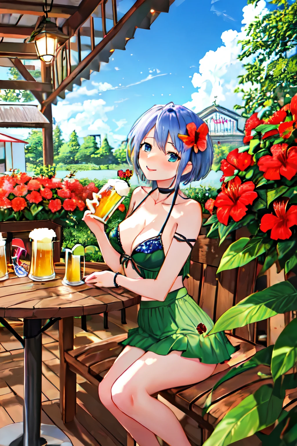 beer garden、summer、hibiscus、tequila　Mojito、Mexican、cute