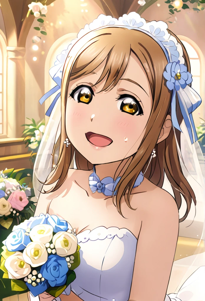 Ultra-realism、One Girl, Hanamaru Kunikida、tears、happy、Wedding dress、Background Wedding Venue