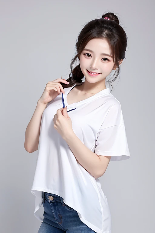 South Korea Beauty clothes smile White background