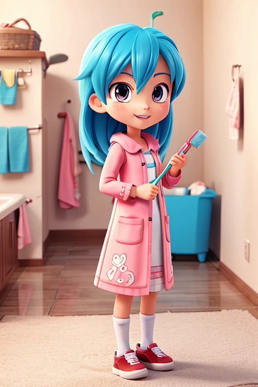 Toothbrush. anime style.