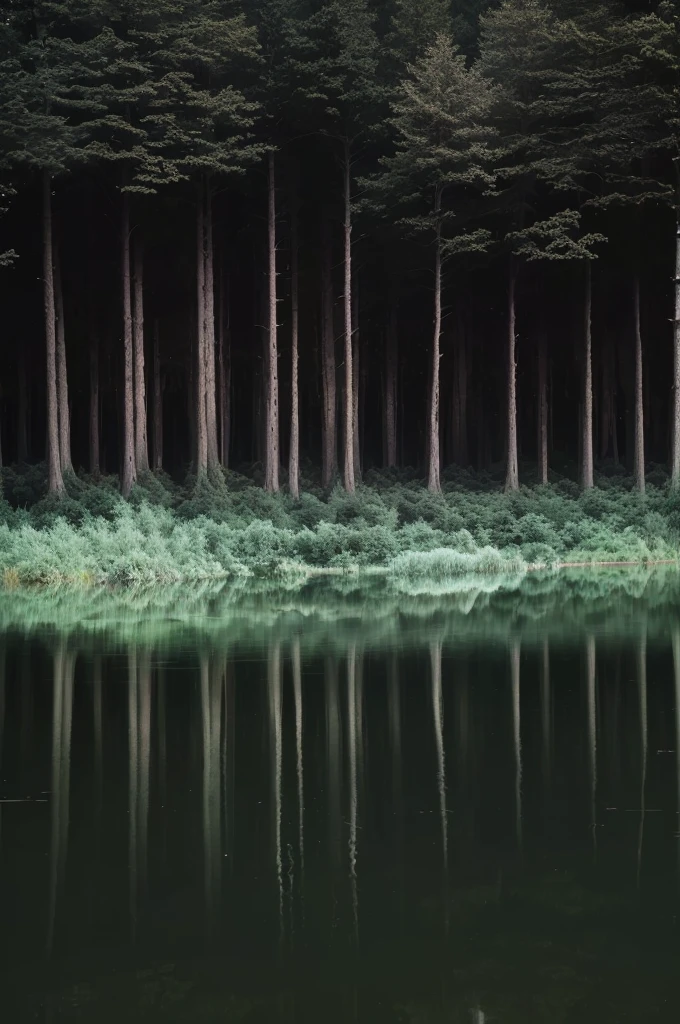 Trees reflected in forest lake, forest with lake, Trees reflected on the lake, dark forest in background, Dark forest in the background, Built in the forest by the lake, Dark forest and trees, Dark woods in the background, Forest environment, Forest and river, Lake in the forest, Forest at night, Mystical Forest Lagoon