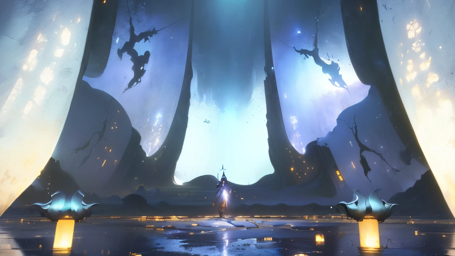masterpiece, best quality, (extremely detailed CG unity 8k wallpaper), (best quality), (best illustration), (best shadow), absurdres, realistic lighting, (Abyss), beautiful detailed glow, art by PeterMohrBache\r,