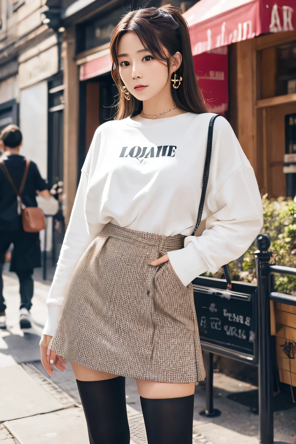 Idol-like clothing woman