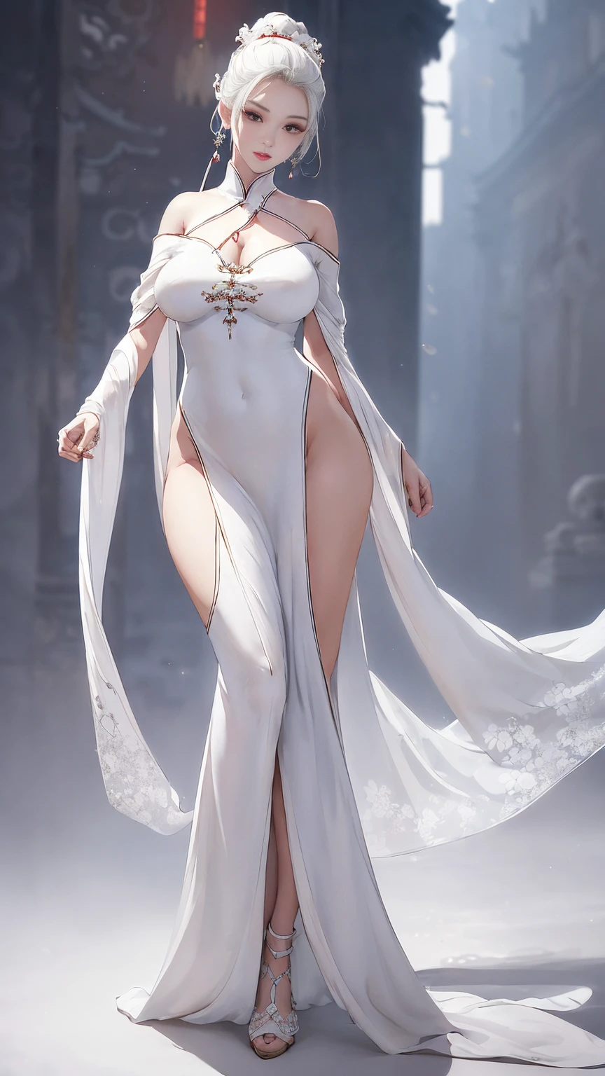 NSFW, a beautiful royal white Queen standing nakedly,crown,(naked:1.35), victory glory pose, opened shaved pussy, whole body portrait,(full-body in the image), (overall distance view), highly detailed, masterpiece, ray tracing, nvidia RTX, Super Resolution, unreal 5, espalhamento subsuperficial, textura PBR, Post-processing, anisotropic filtering, profundidade de campo, Maximum Sharpness and Sharpness, textura multicamadas, mapeamento especular e albedo, surface shading, Precise simulation of light-material interactions, perfectly proportions, octane rendering, duotone lighting, ISO baixo, white-balance, rule of thirds, ampla abertura, 8K RAW, high efficiency subpixels