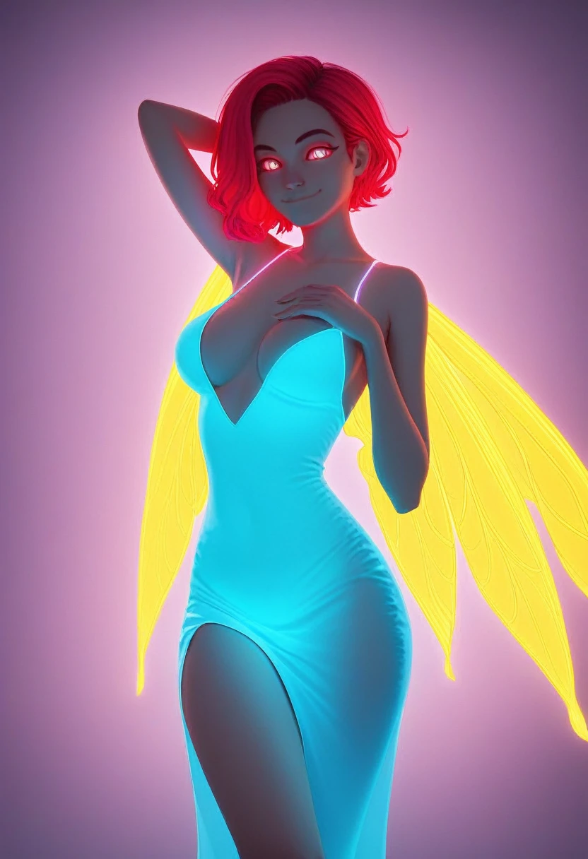 score_9_up, score_8_up, score_7_up, source_cartoon, night sky, pixie, glowing-neon-butterfly-wings, ((glowing-neon-dress)), glowing-neon-hair, 1girl, glowing-eyes, devious smile, 