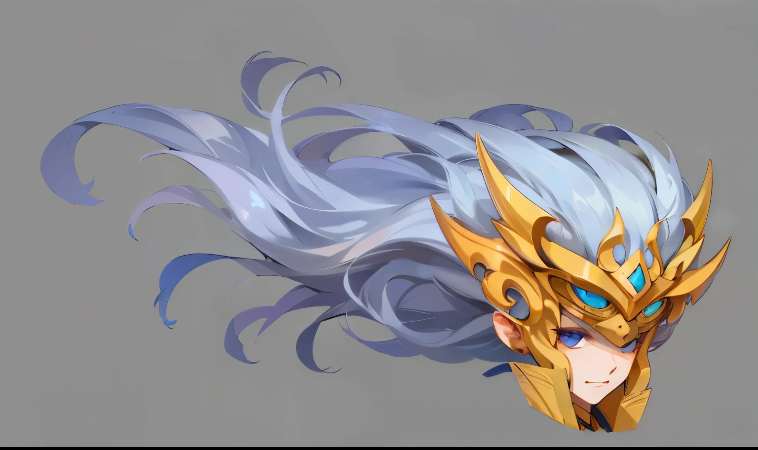 Long white hair、Full details,Fine hair,elegant,Swing with the wind,avatar,Fair hair