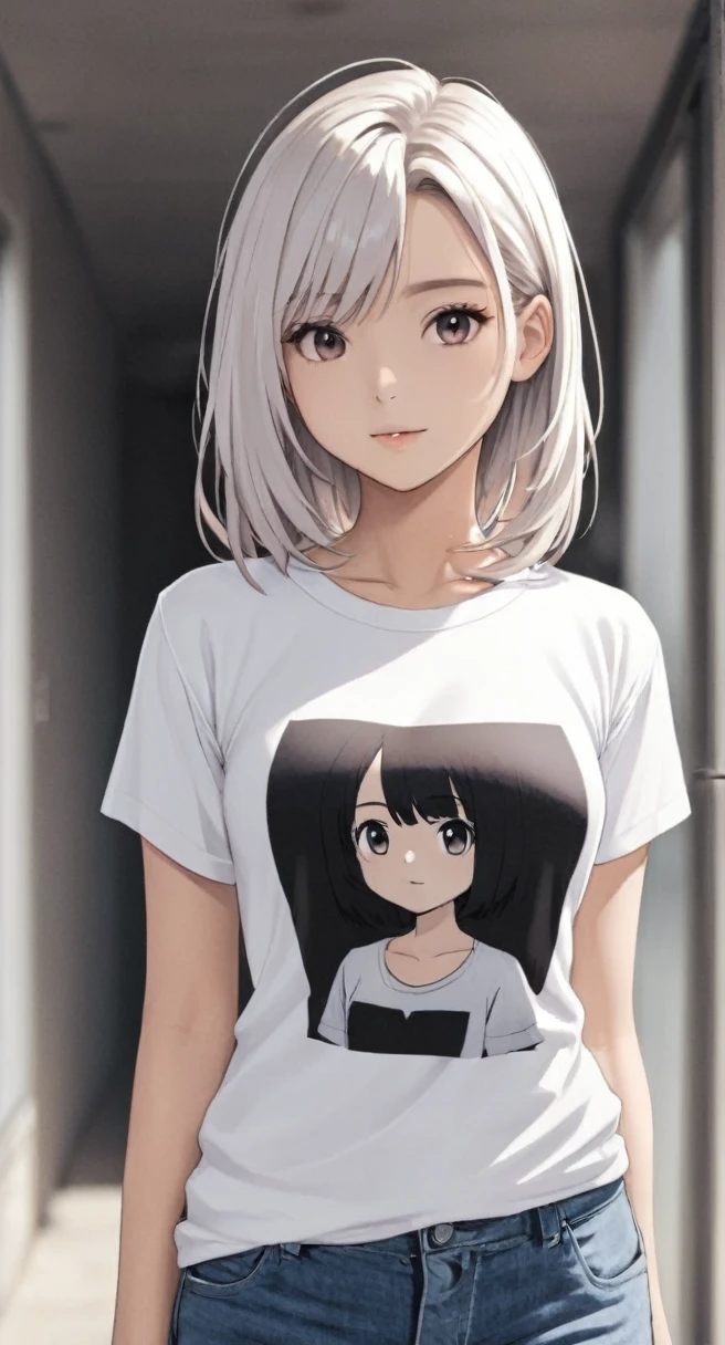 Girl in a T-shirt
