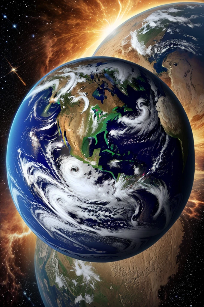 Create a image of earth 4.5 bya