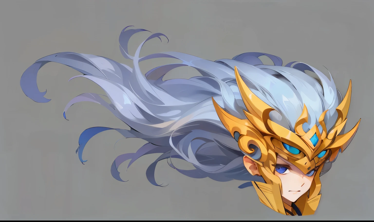 Long white hair、Full details，Fine hair，elegant，Swing with the wind，avatar，Fair hair
