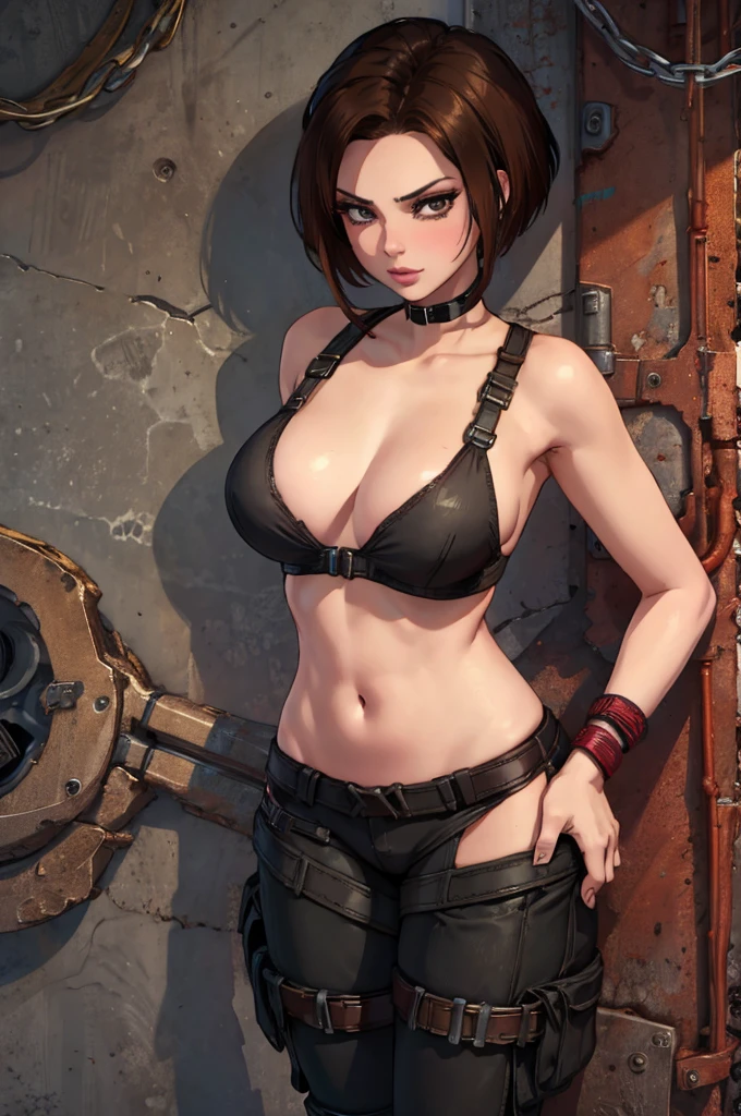 1girl, Mikasa Ackerman, black hair, short hair, big boobs, ultra detail, realistic, 700 mm lens